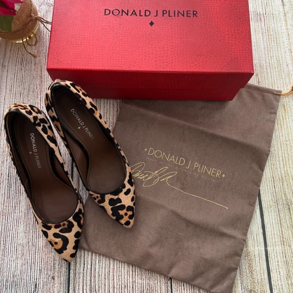 DONALD J PLINER leopard pony haircalf women's sandals heels 6M - Picture 10 of 10
